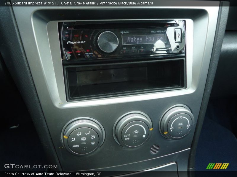 Crystal Gray Metallic / Anthracite Black/Blue Alcantara 2006 Subaru Impreza WRX STi