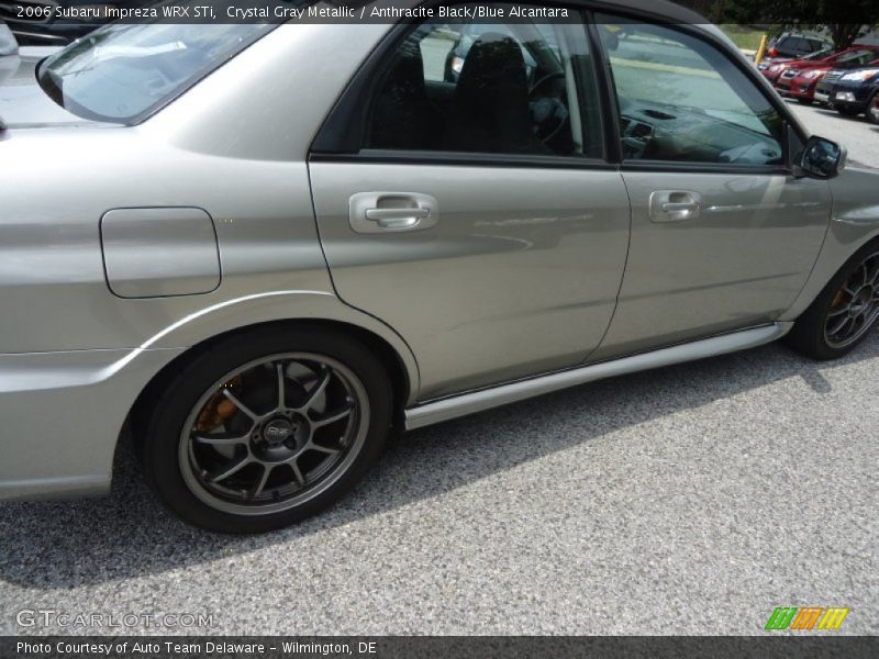 Crystal Gray Metallic / Anthracite Black/Blue Alcantara 2006 Subaru Impreza WRX STi