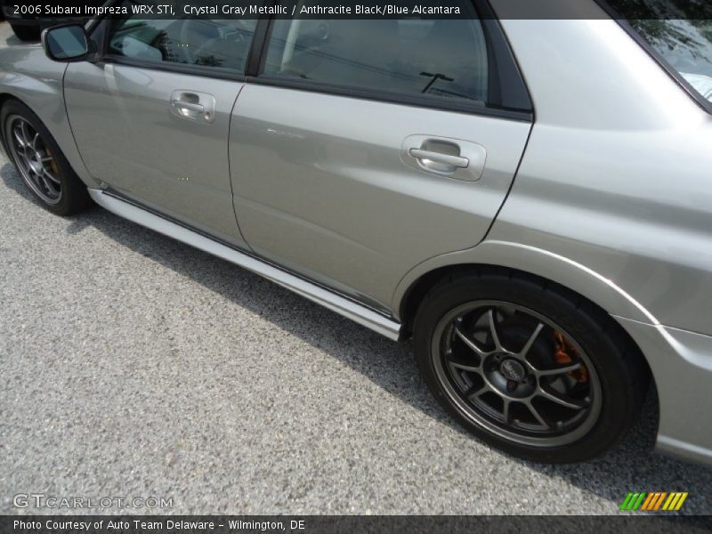 Crystal Gray Metallic / Anthracite Black/Blue Alcantara 2006 Subaru Impreza WRX STi
