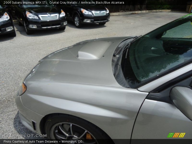 Crystal Gray Metallic / Anthracite Black/Blue Alcantara 2006 Subaru Impreza WRX STi