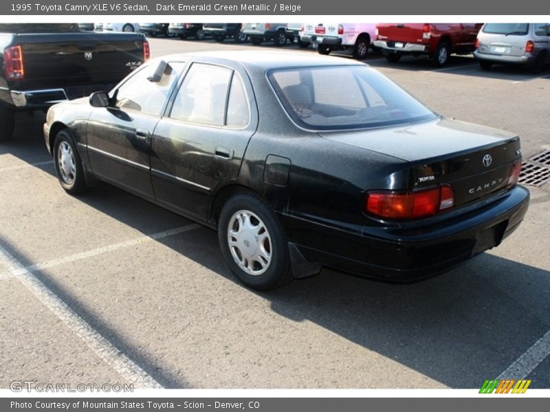 Dark Emerald Green Metallic / Beige 1995 Toyota Camry XLE V6 Sedan