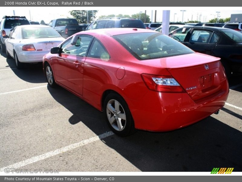 Rallye Red / Black 2008 Honda Civic EX-L Coupe
