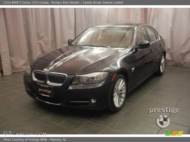 Monaco Blue Metallic / Saddle Brown Dakota Leather 2009 BMW 3 Series 335xi Sedan