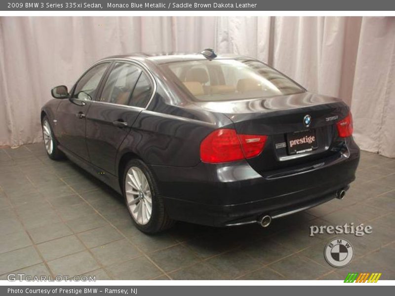 Monaco Blue Metallic / Saddle Brown Dakota Leather 2009 BMW 3 Series 335xi Sedan