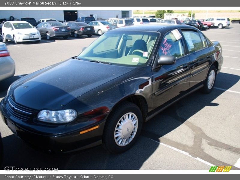 Black / Gray 2003 Chevrolet Malibu Sedan