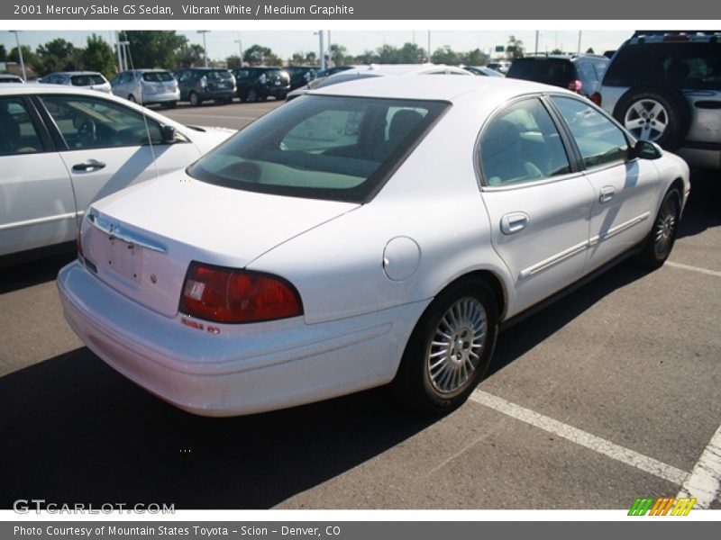 Vibrant White / Medium Graphite 2001 Mercury Sable GS Sedan