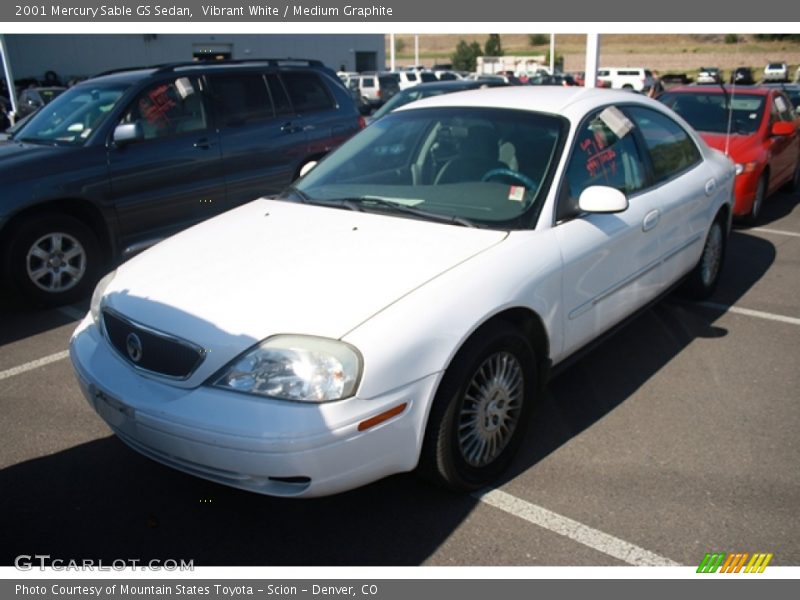 Vibrant White / Medium Graphite 2001 Mercury Sable GS Sedan