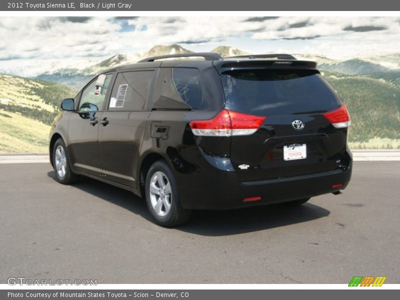 Black / Light Gray 2012 Toyota Sienna LE