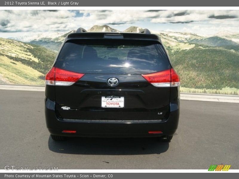 Black / Light Gray 2012 Toyota Sienna LE