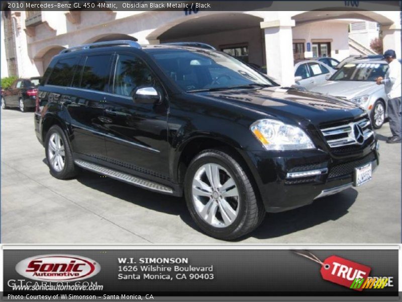 Obsidian Black Metallic / Black 2010 Mercedes-Benz GL 450 4Matic