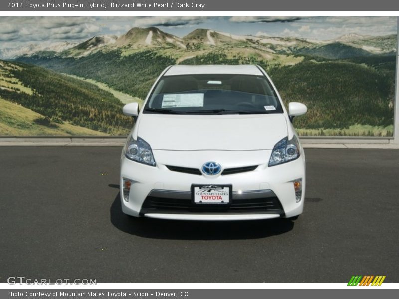 Blizzard White Pearl / Dark Gray 2012 Toyota Prius Plug-in Hybrid