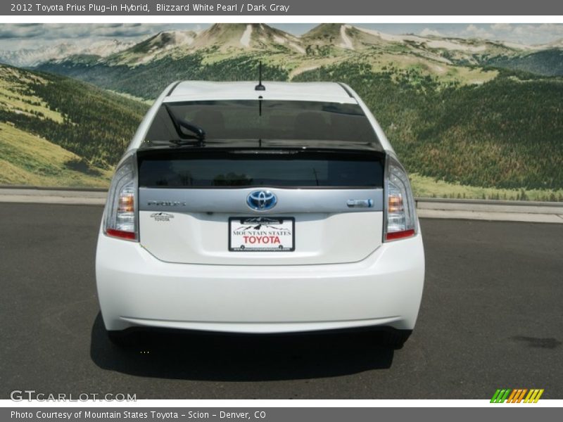 Blizzard White Pearl / Dark Gray 2012 Toyota Prius Plug-in Hybrid