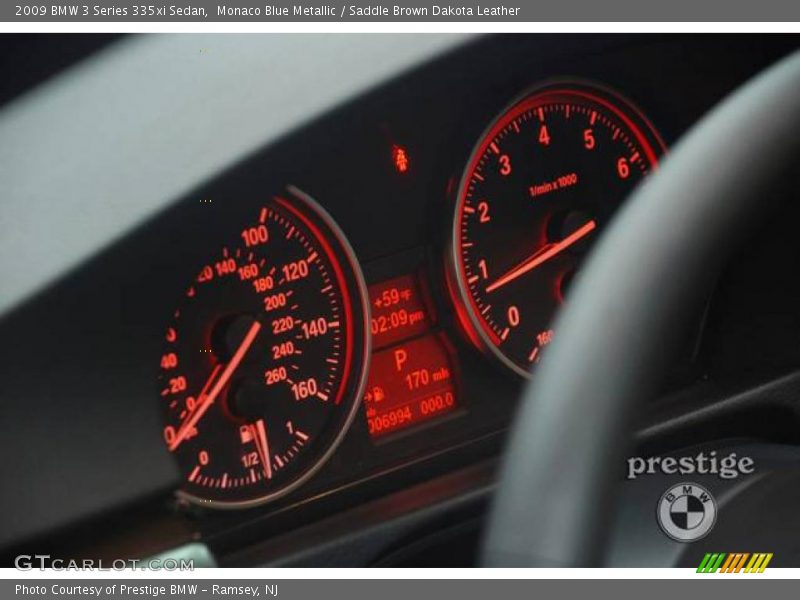 Monaco Blue Metallic / Saddle Brown Dakota Leather 2009 BMW 3 Series 335xi Sedan
