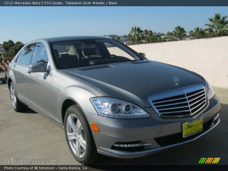 Palladium Silver Metallic / Black 2013 Mercedes-Benz S 550 Sedan