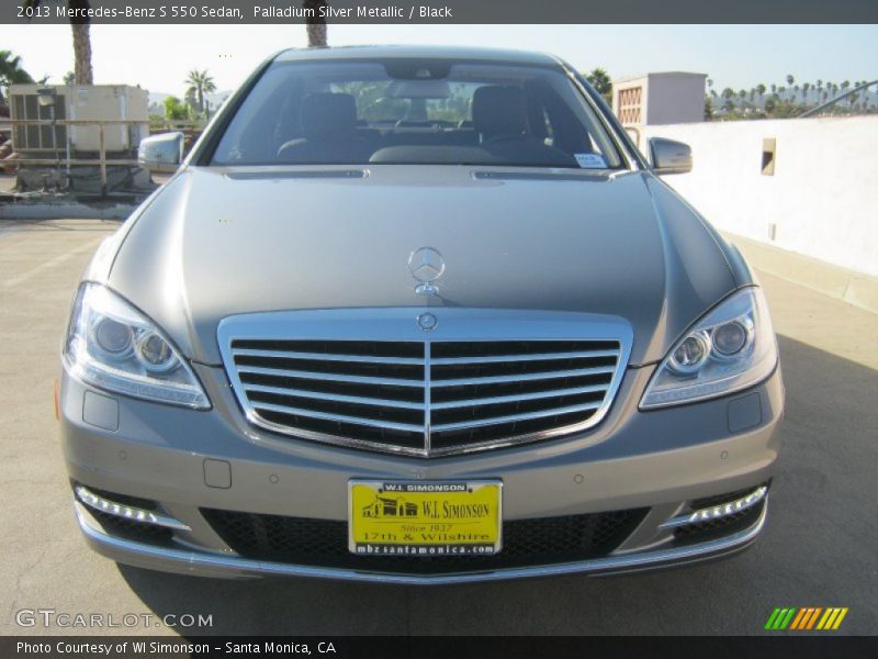 Palladium Silver Metallic / Black 2013 Mercedes-Benz S 550 Sedan