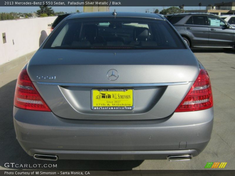 Palladium Silver Metallic / Black 2013 Mercedes-Benz S 550 Sedan