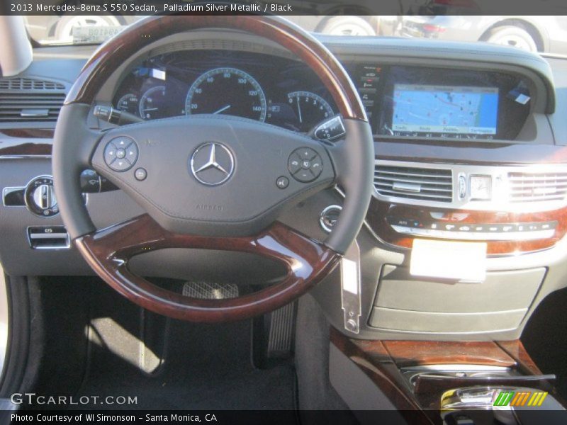 Palladium Silver Metallic / Black 2013 Mercedes-Benz S 550 Sedan