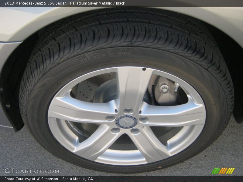 Palladium Silver Metallic / Black 2013 Mercedes-Benz S 550 Sedan