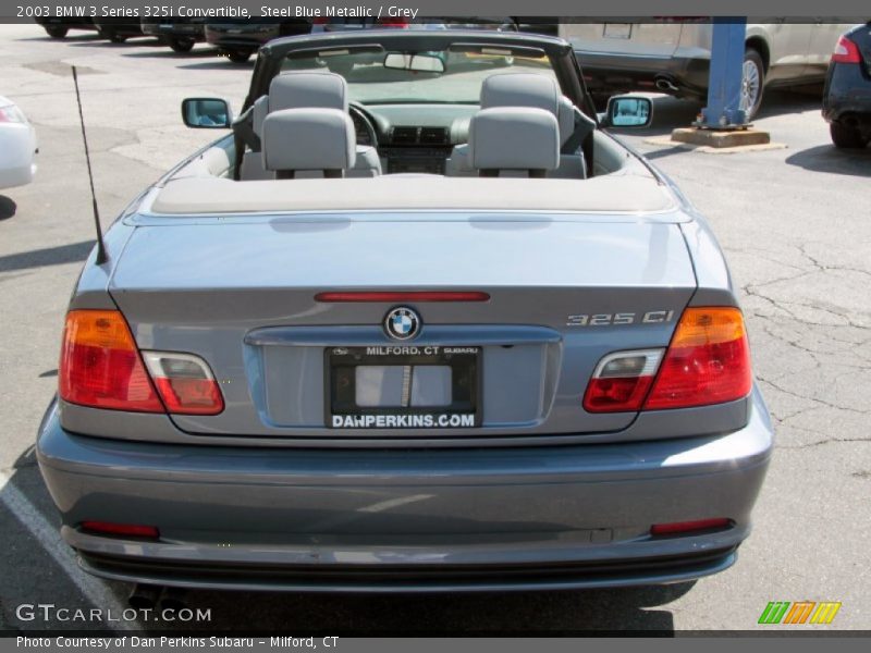 Steel Blue Metallic / Grey 2003 BMW 3 Series 325i Convertible