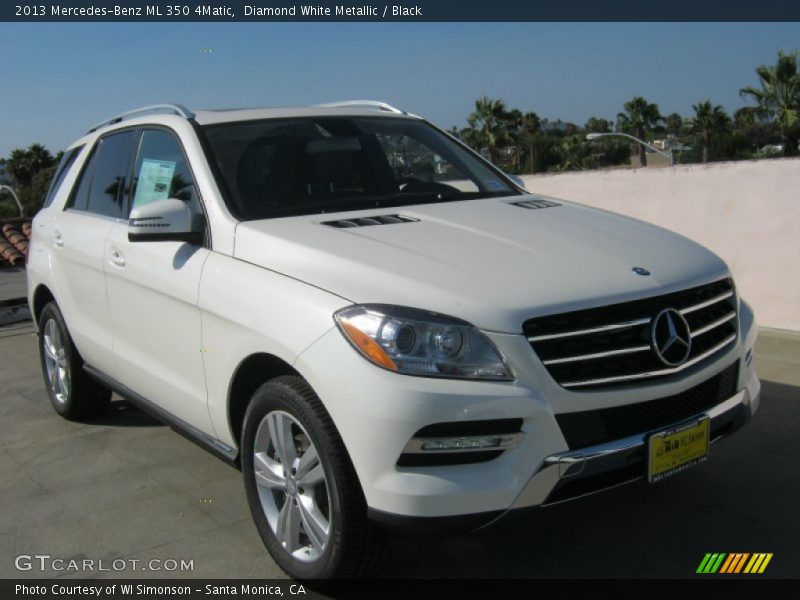 Diamond White Metallic / Black 2013 Mercedes-Benz ML 350 4Matic