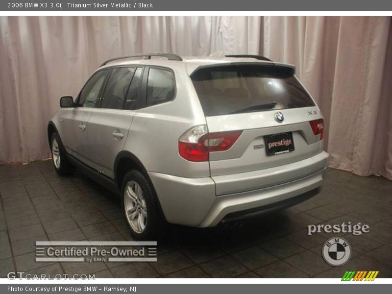 Titanium Silver Metallic / Black 2006 BMW X3 3.0i