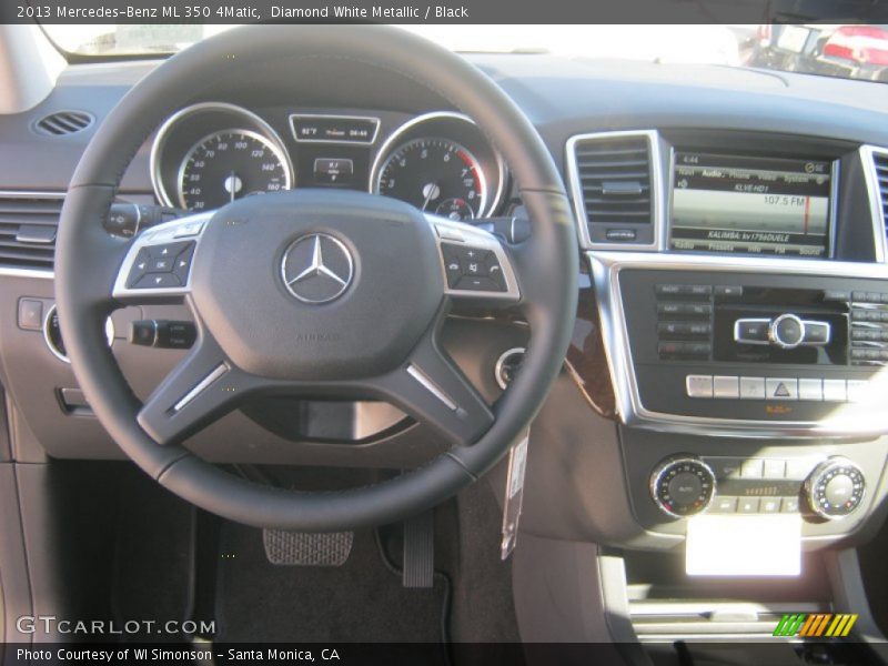 Diamond White Metallic / Black 2013 Mercedes-Benz ML 350 4Matic