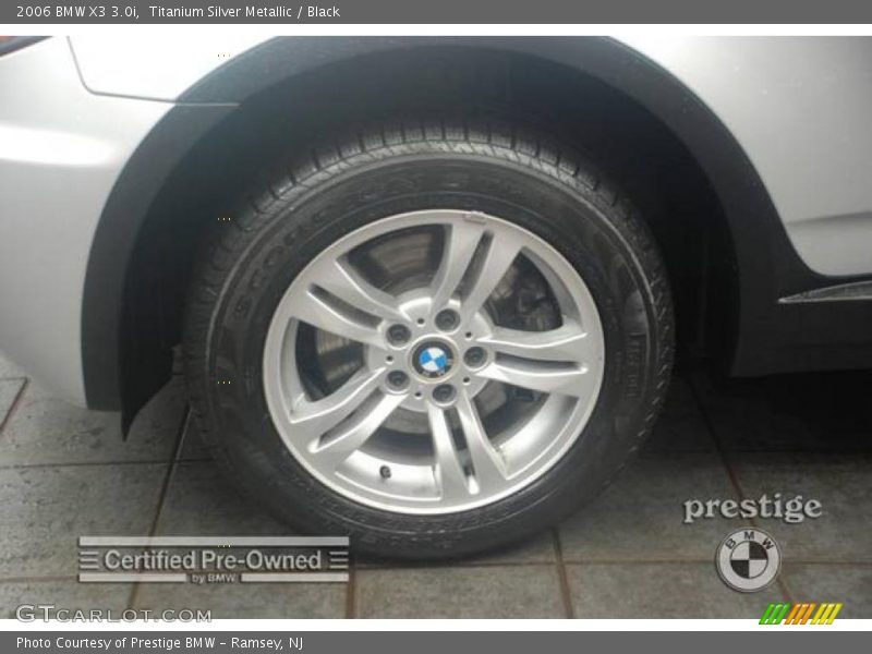 Titanium Silver Metallic / Black 2006 BMW X3 3.0i