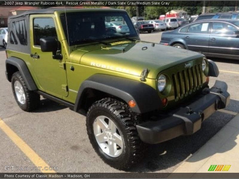 Rescue Green Metallic / Dark Slate Gray/Medium Slate Gray 2007 Jeep Wrangler Rubicon 4x4