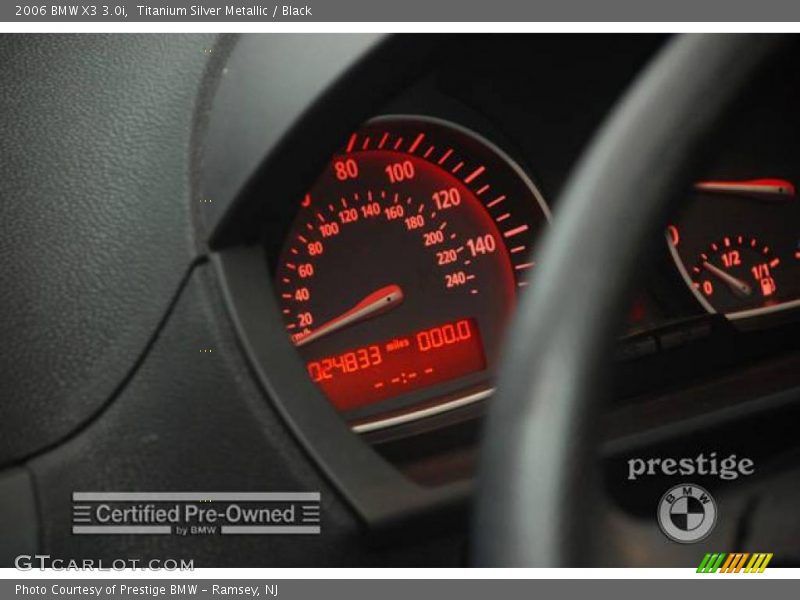 Titanium Silver Metallic / Black 2006 BMW X3 3.0i