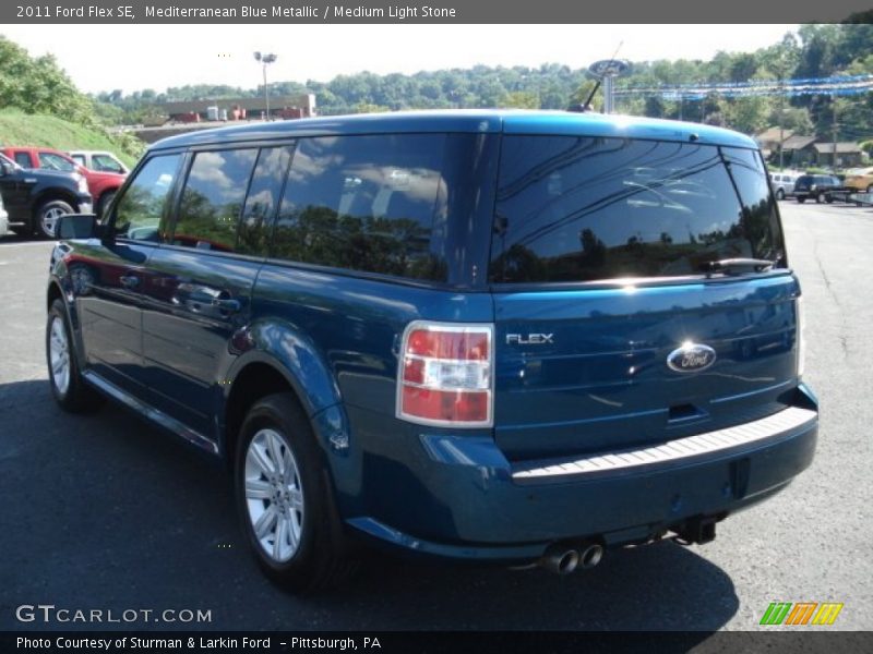 Mediterranean Blue Metallic / Medium Light Stone 2011 Ford Flex SE
