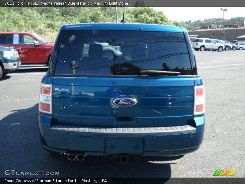 Mediterranean Blue Metallic / Medium Light Stone 2011 Ford Flex SE