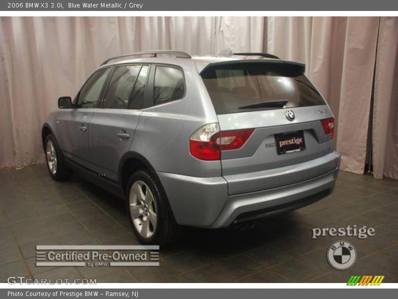 Blue Water Metallic / Grey 2006 BMW X3 3.0i