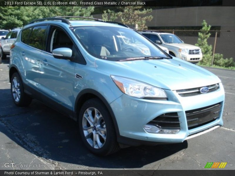 Frosted Glass Metallic / Charcoal Black 2013 Ford Escape SEL 1.6L EcoBoost 4WD