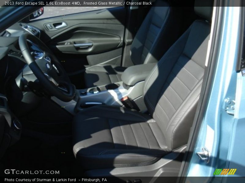 Frosted Glass Metallic / Charcoal Black 2013 Ford Escape SEL 1.6L EcoBoost 4WD