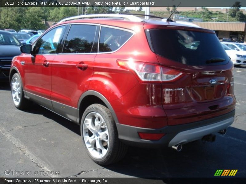 Ruby Red Metallic / Charcoal Black 2013 Ford Escape Titanium 2.0L EcoBoost 4WD