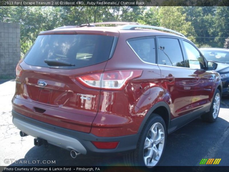 Ruby Red Metallic / Charcoal Black 2013 Ford Escape Titanium 2.0L EcoBoost 4WD