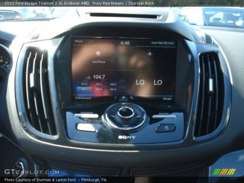 Controls of 2013 Escape Titanium 2.0L EcoBoost 4WD
