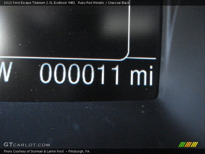 Ruby Red Metallic / Charcoal Black 2013 Ford Escape Titanium 2.0L EcoBoost 4WD