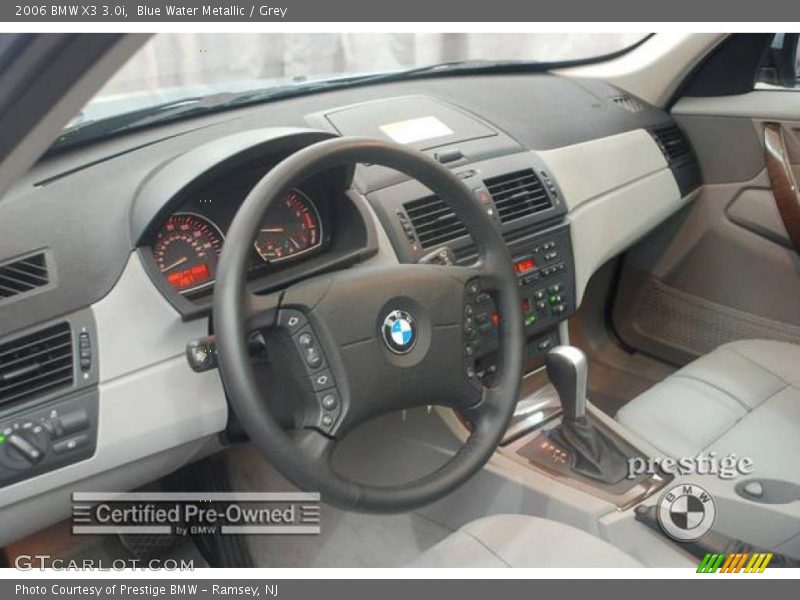 Blue Water Metallic / Grey 2006 BMW X3 3.0i