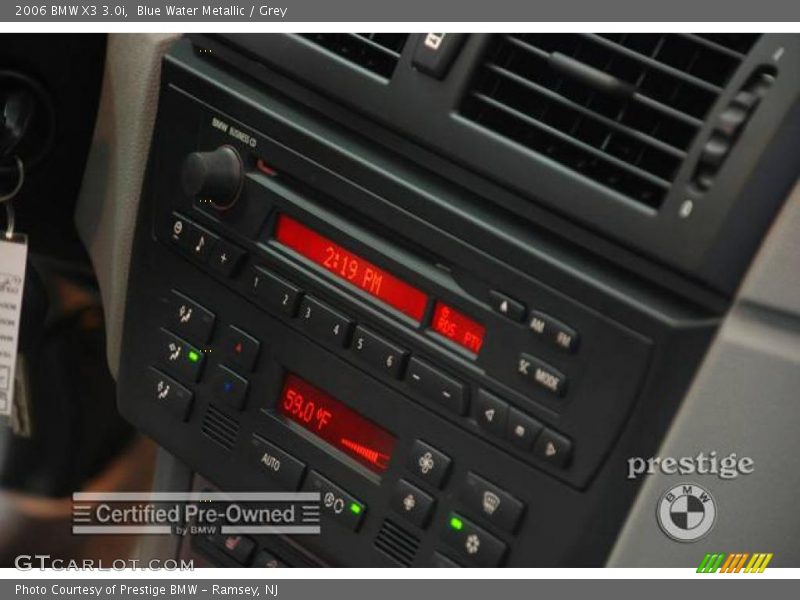 Blue Water Metallic / Grey 2006 BMW X3 3.0i