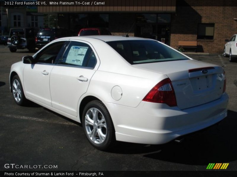 White Platinum Tri-Coat / Camel 2012 Ford Fusion SE V6