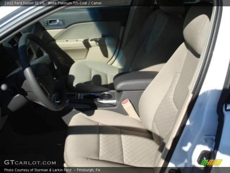 White Platinum Tri-Coat / Camel 2012 Ford Fusion SE V6