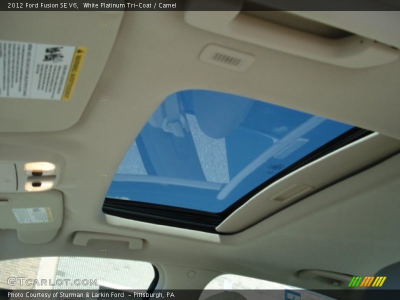 White Platinum Tri-Coat / Camel 2012 Ford Fusion SE V6