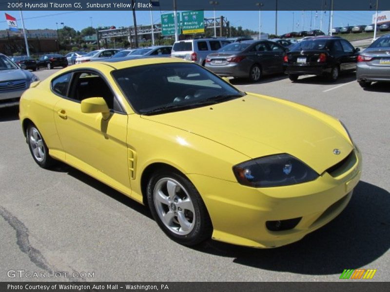 Sunburst Yellow / Black 2006 Hyundai Tiburon GS