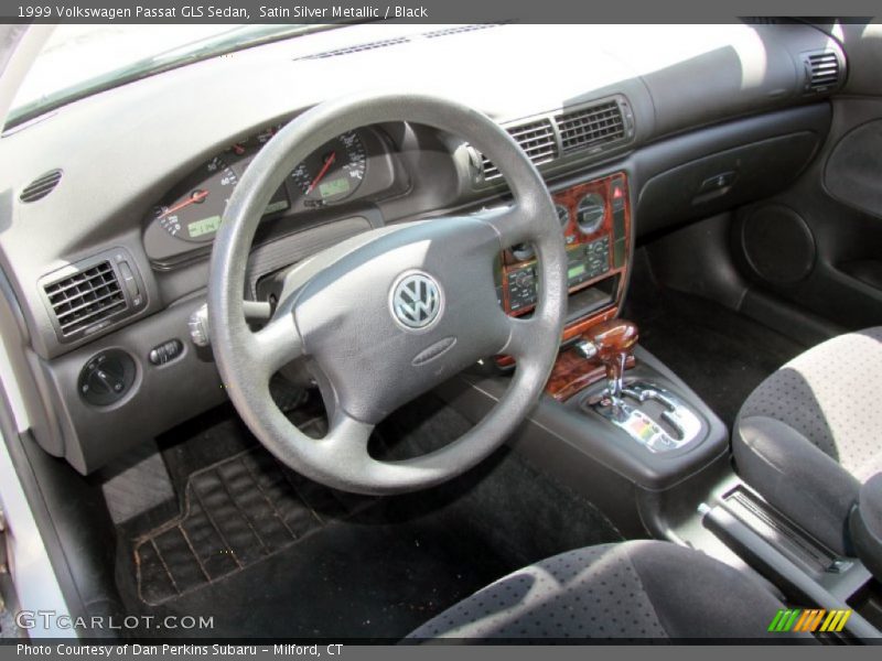 Satin Silver Metallic / Black 1999 Volkswagen Passat GLS Sedan