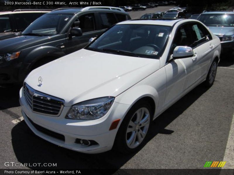Arctic White / Black 2009 Mercedes-Benz C 300 4Matic
