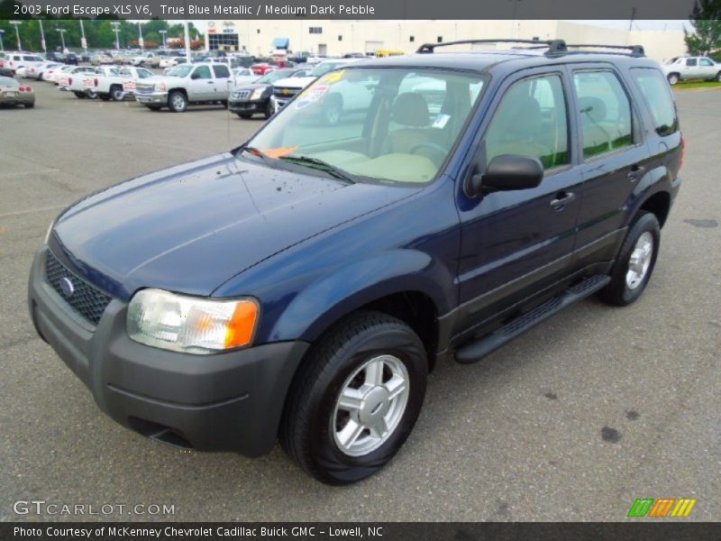 True Blue Metallic / Medium Dark Pebble 2003 Ford Escape XLS V6