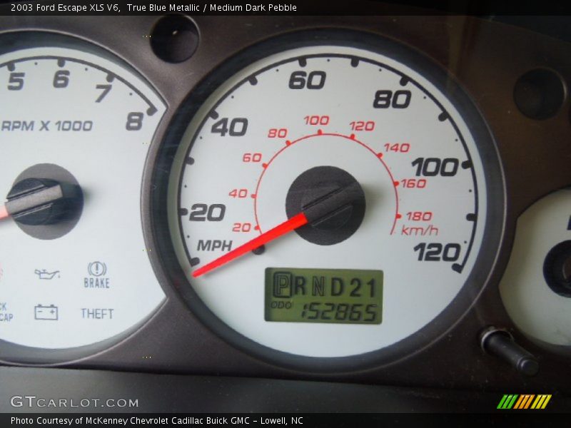 True Blue Metallic / Medium Dark Pebble 2003 Ford Escape XLS V6