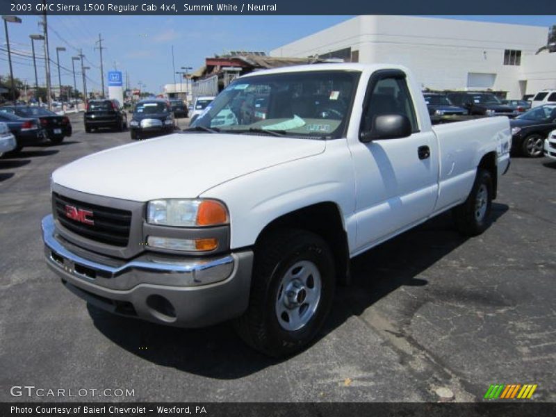 Summit White / Neutral 2003 GMC Sierra 1500 Regular Cab 4x4