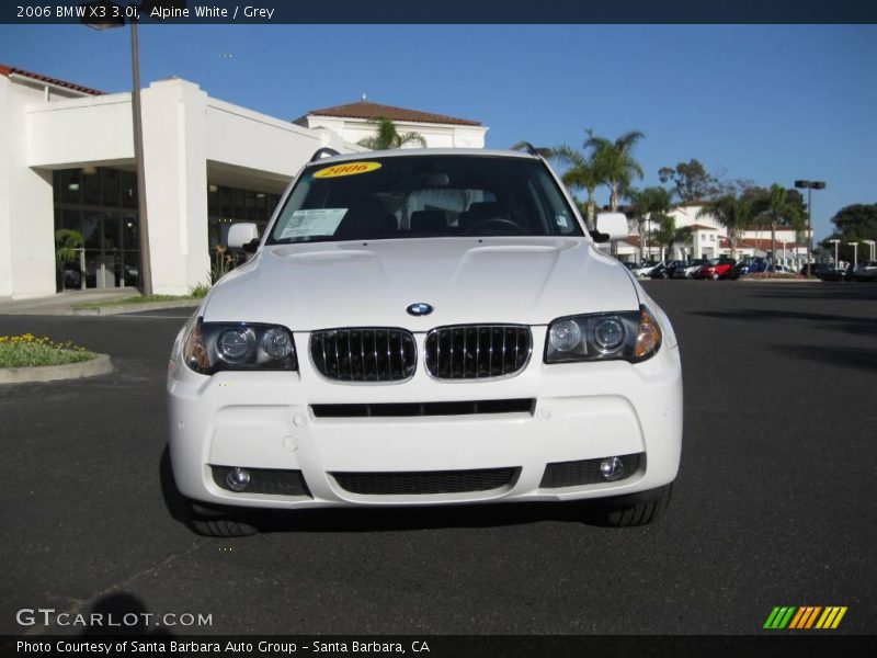 Alpine White / Grey 2006 BMW X3 3.0i
